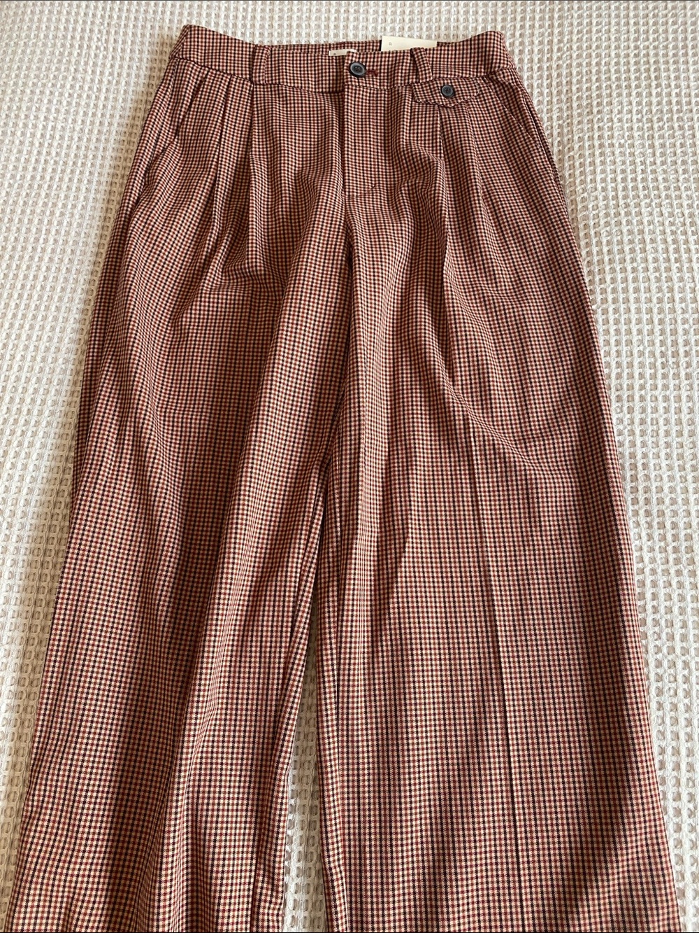 a new day Wide Leg Pants in Brown and Black Houndstooth
